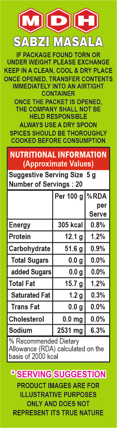 MDH-Sabzi Masala-100g